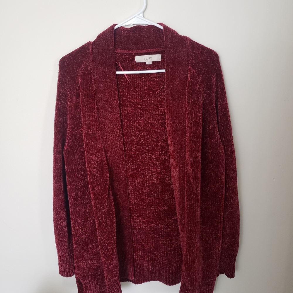 Burgundy Loft Cardigan L